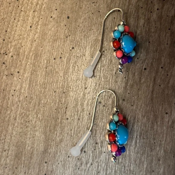 Colorful Cluster Drop Earrings - Picture 4 of 4